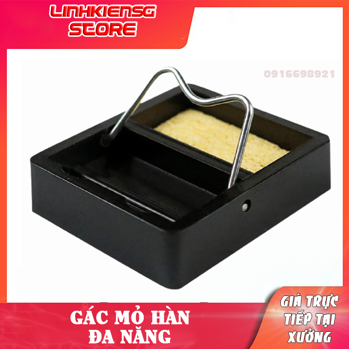 Giá đỡ mỏ hàn kim loại mini ĐA NĂNG kèm miếng bọt biển chịu nhiệt cao Kệ Gác Tay Hàn Mini