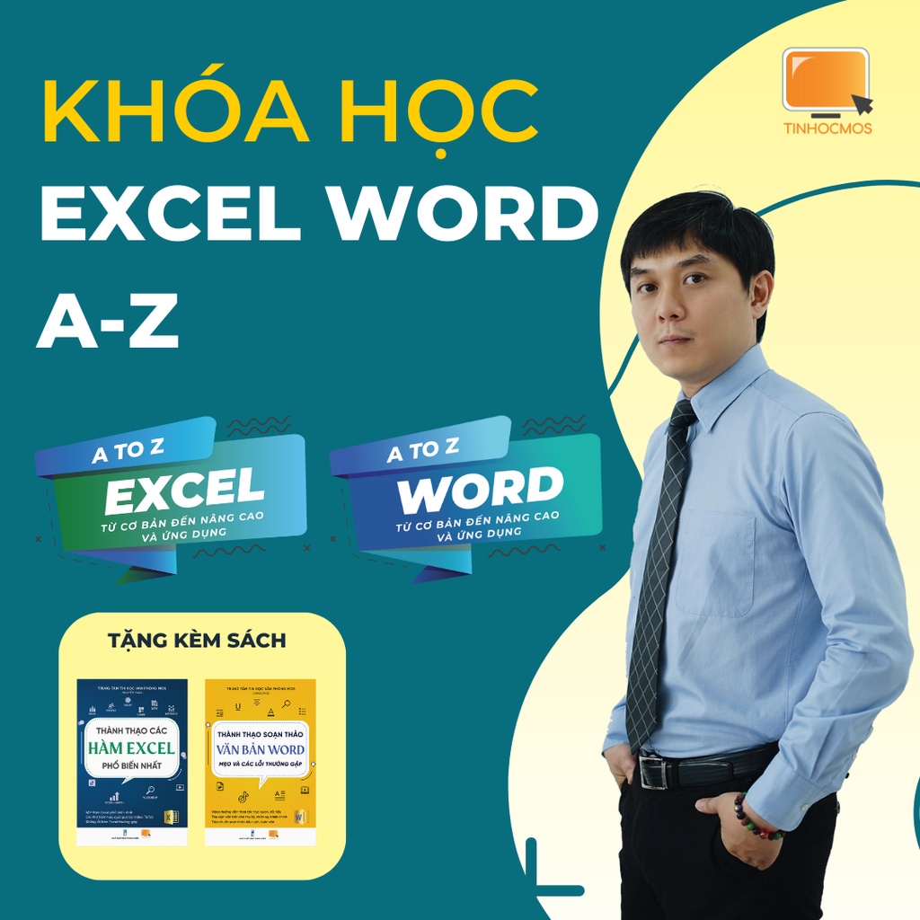 (Kèm Khóa Học Excel AZ - Word AZ) Sách - Combo 2 Cuốn Thành Thạo Hàm Excel + Soạn Thảo Word