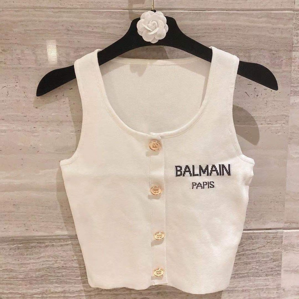 Áo ba lỗ  cổ tròn thời trang cao cấp BALMAIN mẫu mới năm nay có 2 màu siêu xinh