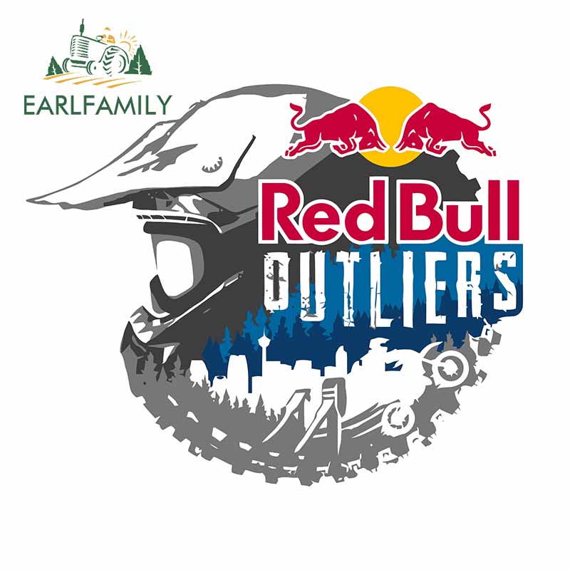 Đề Can vinyl Dán Trang Trí Xe Hơi / Mô Tô Họa Tiết Hoạt Hình red bull Kích Thước 13Cmx10.6Cm
