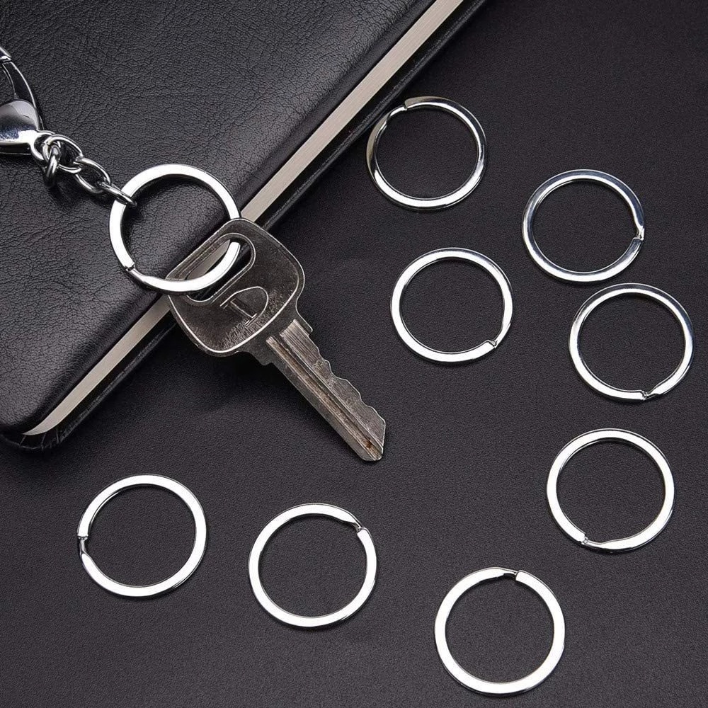 Set 20 Móc Khóa Kim Loại 25mm Tự Làm Cho Nam Nữ