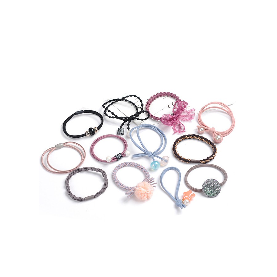 Sét 12 dây buộc tóc cao cấp xuất Hàn HD07