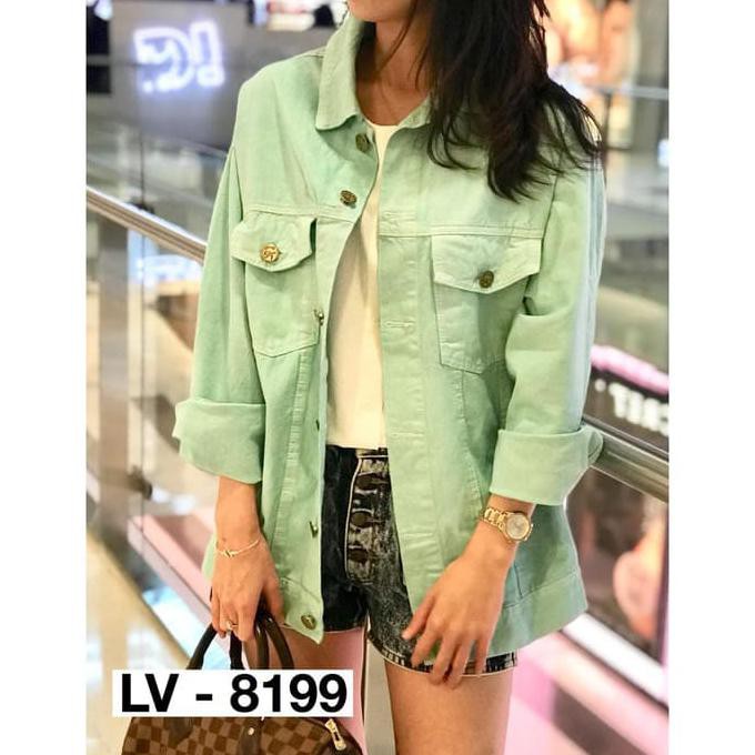Jwsub975-áo Khoác Jeans Dày Cỡ Lớn Màu Hồng & Quân Đội 999S Cho Nữ