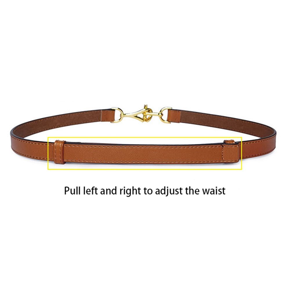 Thắt lưng da PU khóa kim loại kiểu cổ điển phong cách Hàn Quốc cho nữ