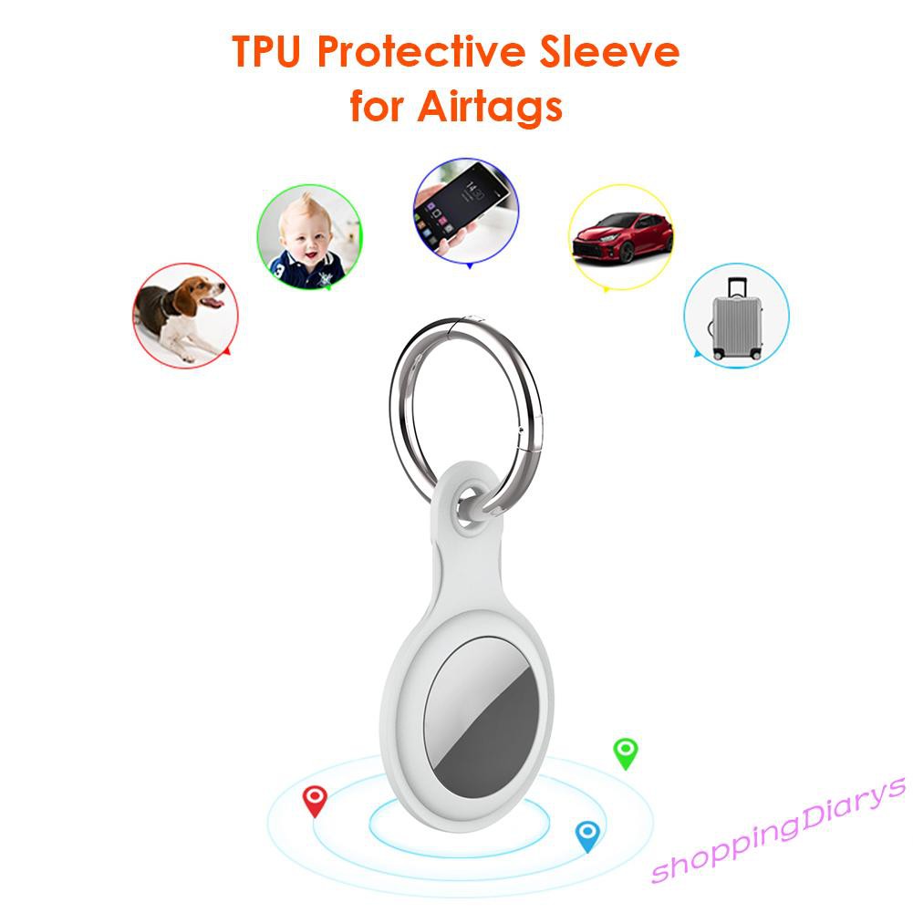 Hộp Bảo Vệ Bằng Silicon Có Nhẫn Kim Loại Cho Đồng Hồ Airtags