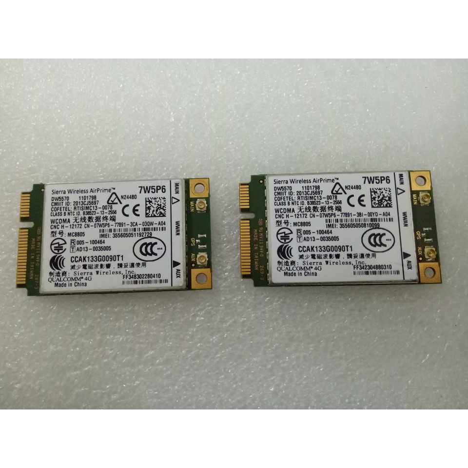 Card wwan 3G Dell DW5570 dùng cho laptop Dell core i thế hệ 4 như: E7440, E7240,E6440,E6540,M4800, M6800