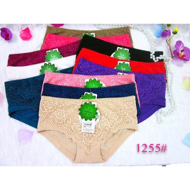[Q1255] Combo 10 quần lót cotton ren