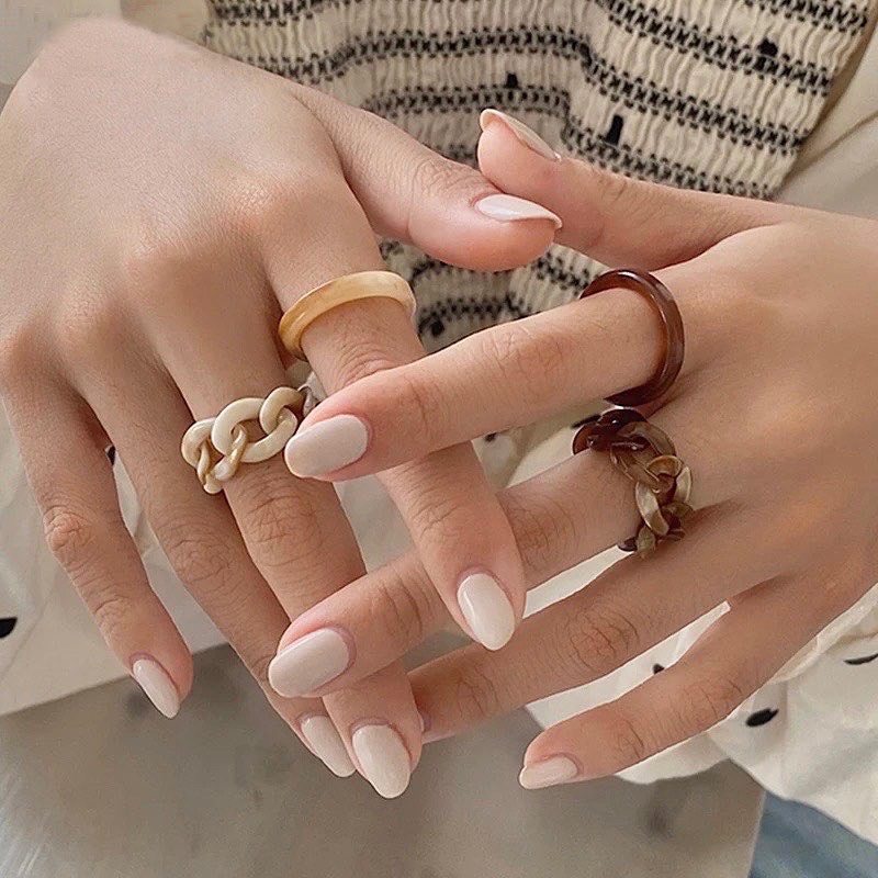 Set Nhẫn Trơn Xích - NHAN1082