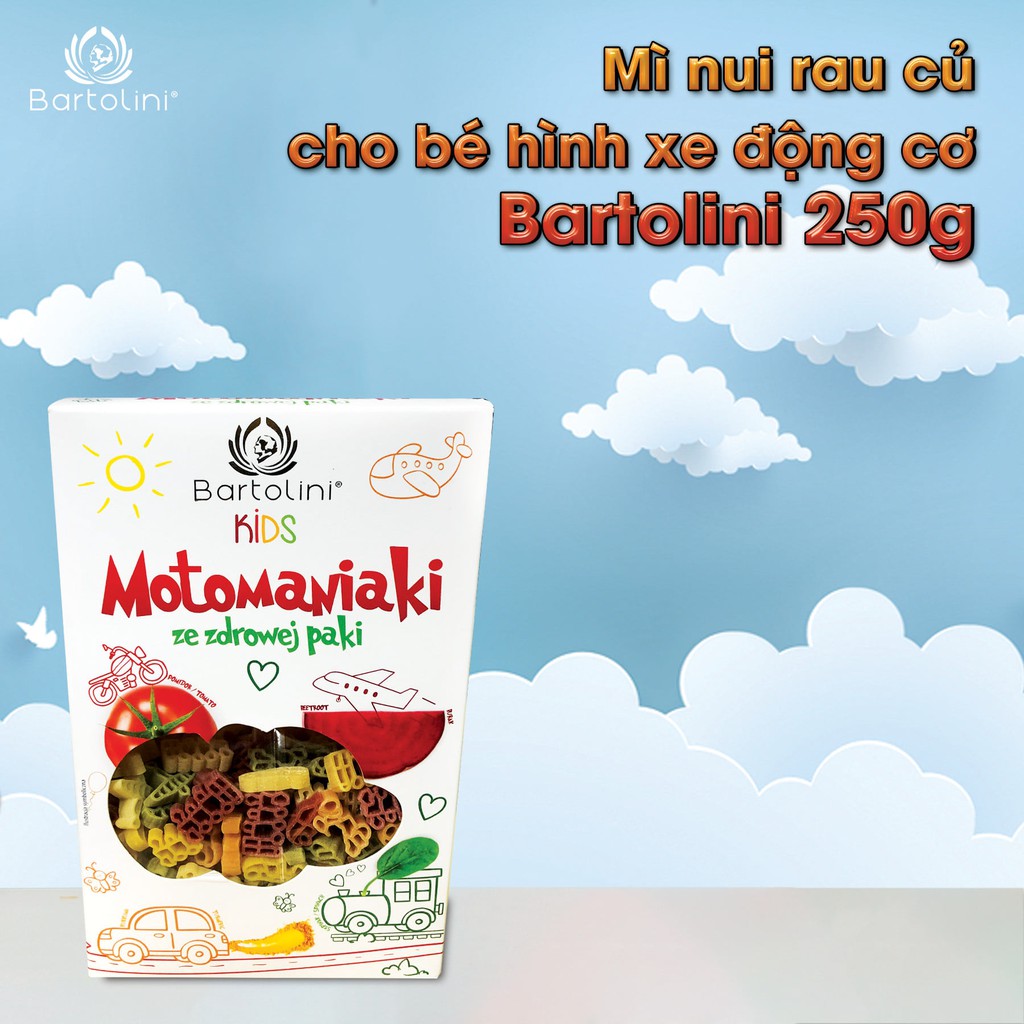 Nui rau củ cho bé Bartolini 250g hình xe động cơ/hình động vật