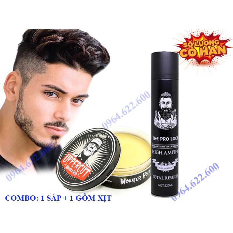 Combo Bình Xịt Tạo Kiểu Tóc&Sắp Vuốt Tóc Tạo Nên Vẻ Đẹp Hoàn Hảo cho Phái Mạnh. Giá Hấp Dẫn! MS 125