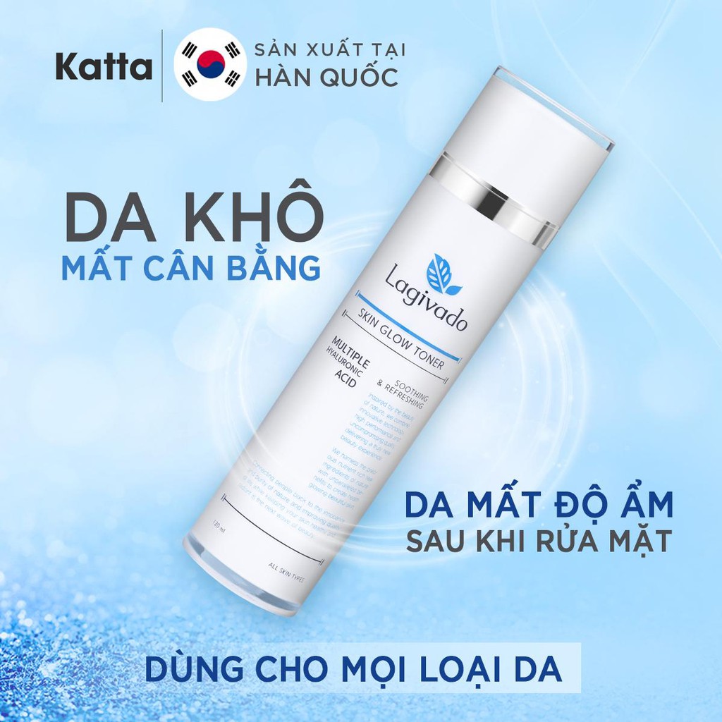 Nước Hoa Hồng dưỡng trắng da giúp cân bằng, thu nhỏ lỗ chân lông Skin Glow Toner 120 ml - Katta_LG_002_120ML