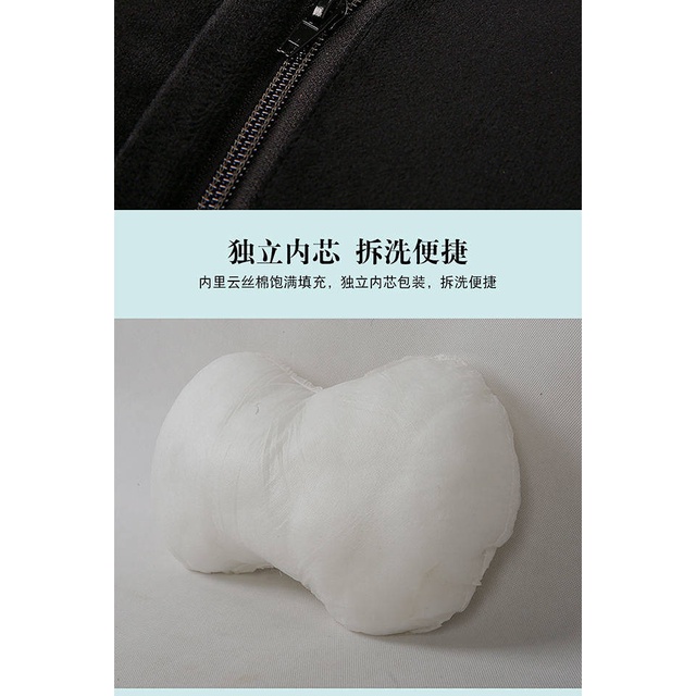 Automotive Headrest Cartoon Cute Neck Pillow Pair of Car Pillow Creative Neck Pillow Car Pillow Couple Four-Piece Set laxv