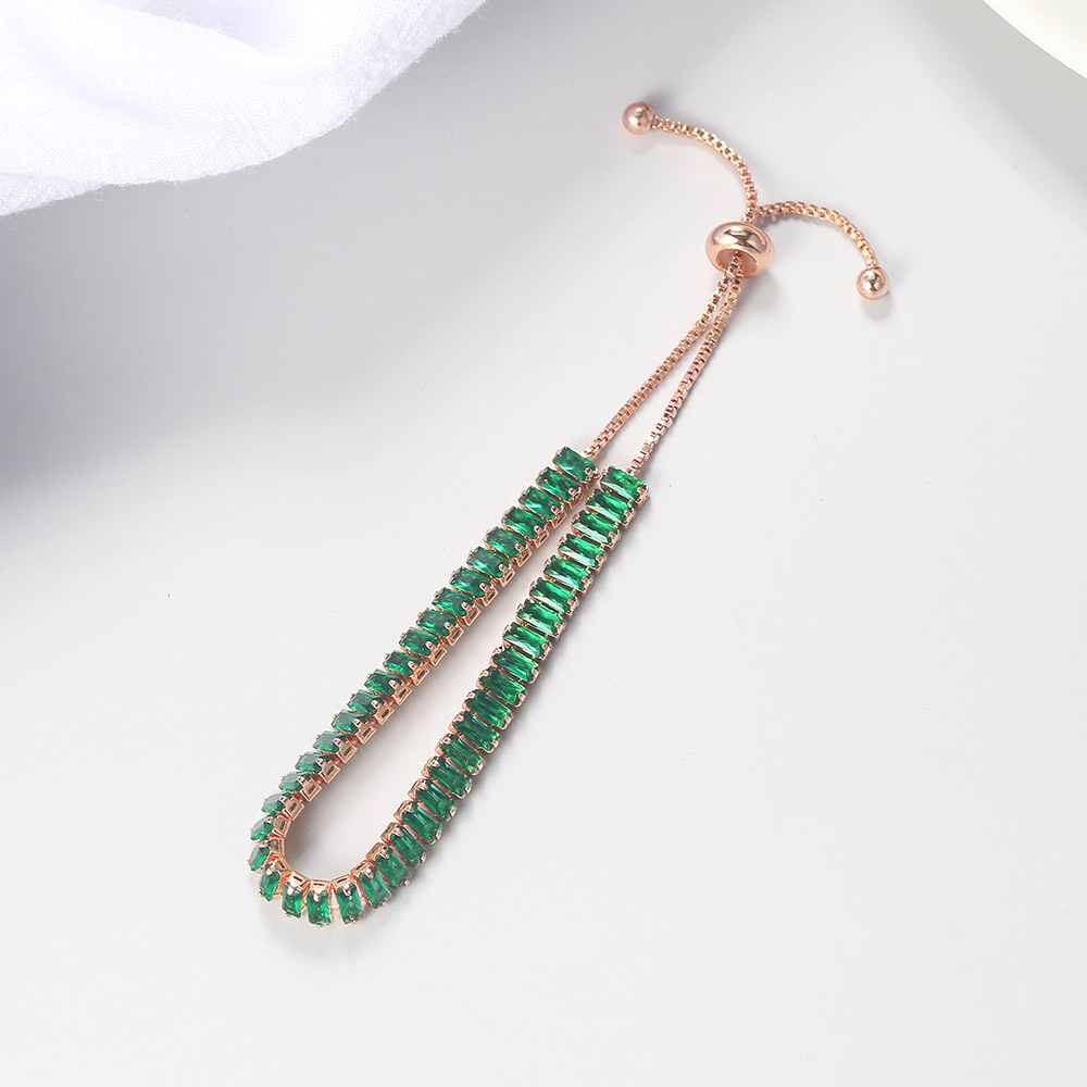 Vòng tay ZHOUYANG đính đá zircon màu cầu vồng thời trang xinh xắn cho nữ
