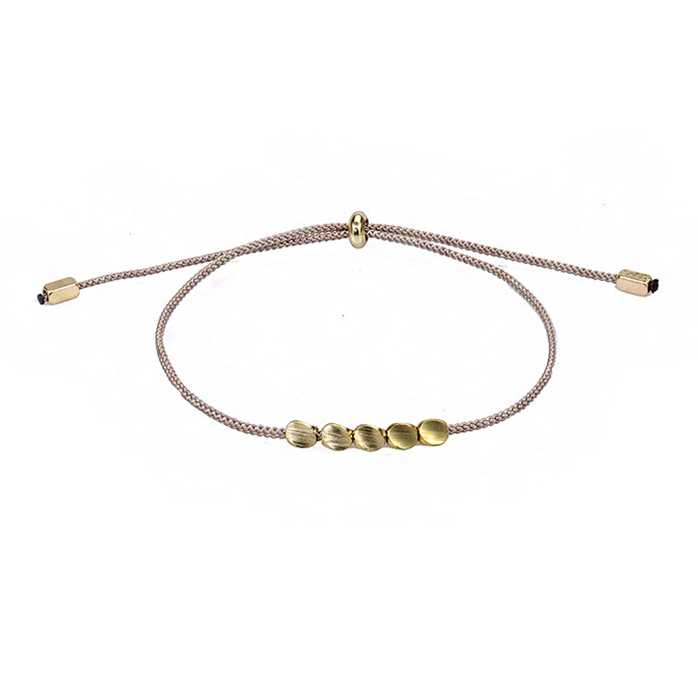 Vòng Tay Dây Bện Xỏ Hạt Đồng Màu Đỏ Đen Handmade Có Thể Điều Chỉnh Cho Nam Và Nữ