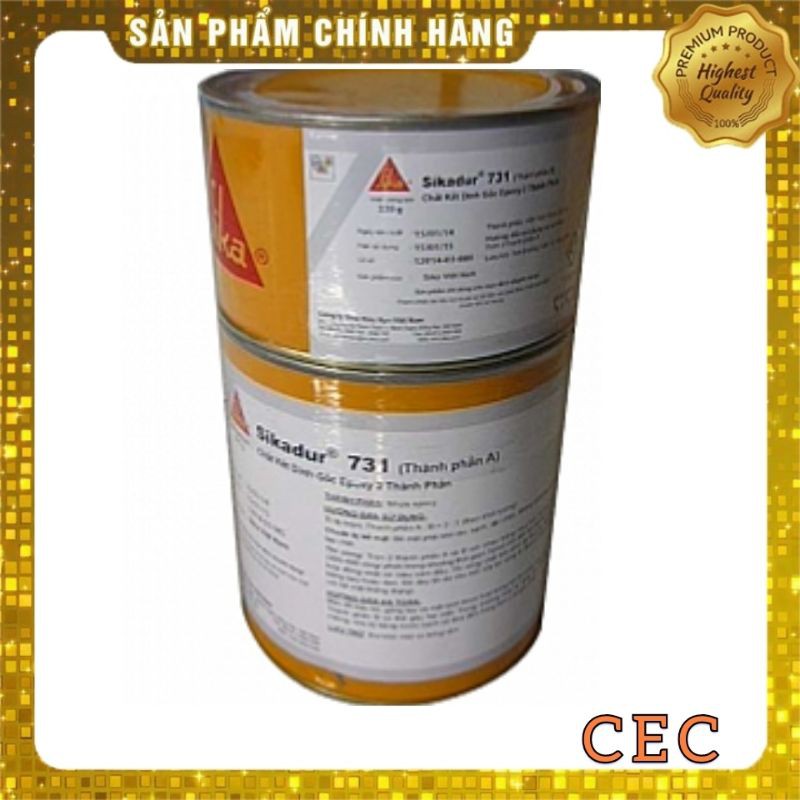 [CHÍNH HÃNG] Chất kết dính Sikadur 731 gốc nhựa epoxy 2 thành phần 1 bộ 1kg Giá rẻ