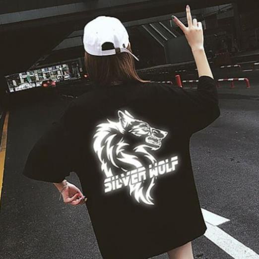 Áo Thun  Phản Quang  Nam Nữ In hình SILVER WOLF , áo chất, đi đêm, đi phượt bao ngầu, nhìn đã mắt