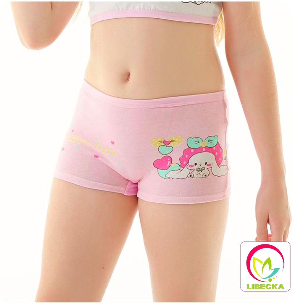 Quần chíp quần lót đẹp nhiều hình ngộ nghĩnh dễ thương Cotton thiên nhiên cho em bé gái LIBECKA QLTE01