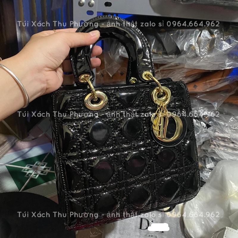 [HÀNG CÓ SẴN] Túi dì.or 5 ô bóng quai to (cam kết chuẩn ảnh)