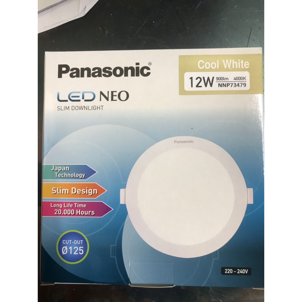 Đèn Led  Âm Trần Siêu Mỏng 12W Panasonic Phi 125 ( made in Indonesia)