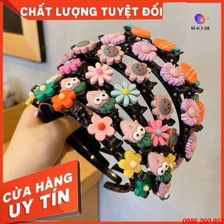 Bờm tóc đính hoa có kẹp giữ tóc tạo kiểu siêu xinh 🎁SIÊU RẺ🎁