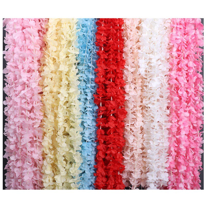 Dây hoa tử đằng giả 100cm dùng để treo tường trang trí tiệc đám cưới/ chụp hình/ nhà cửa/cửa hàng nhiều màu tuỳ chọn
