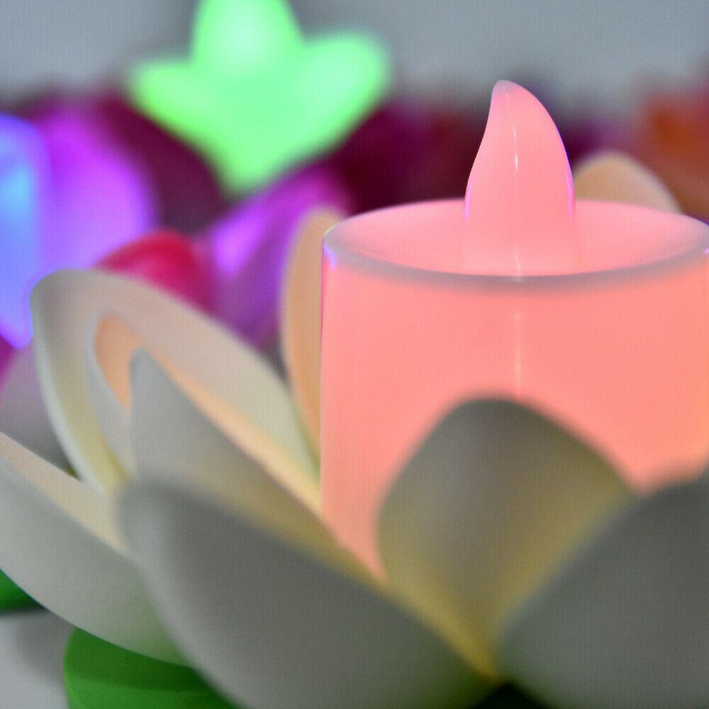 YIYU Đèn Nổi Hình Hoa Sen Độc Đáo Trang Trí Sân Vườn