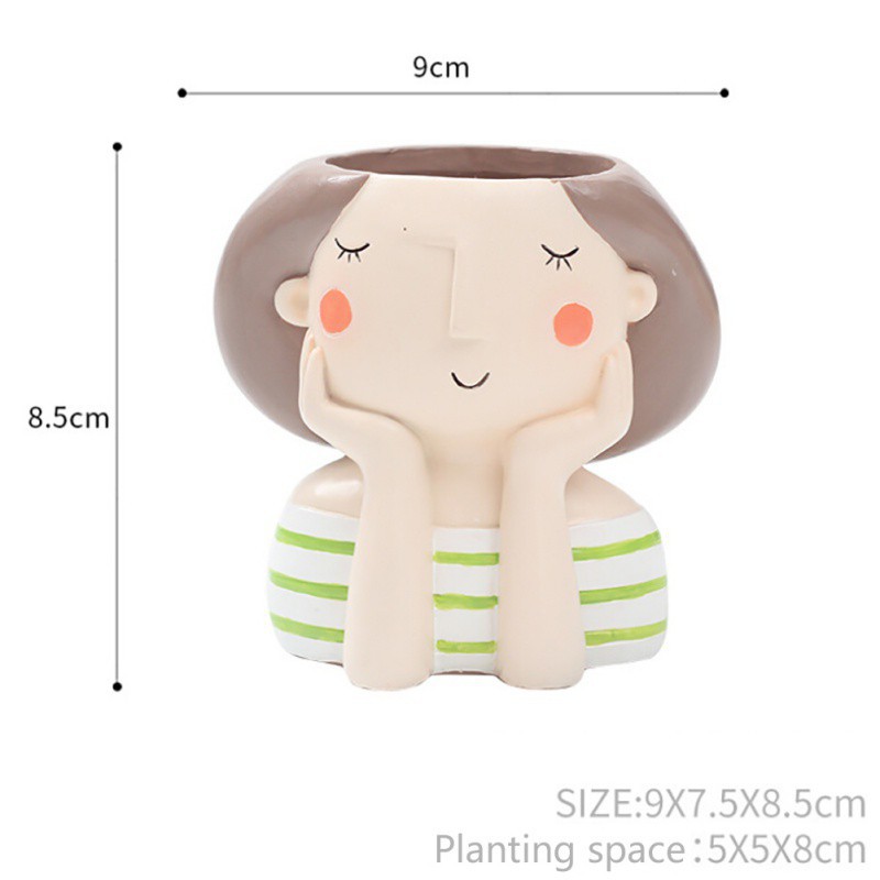 Chậu cây hoa đá mini hình dễ thương