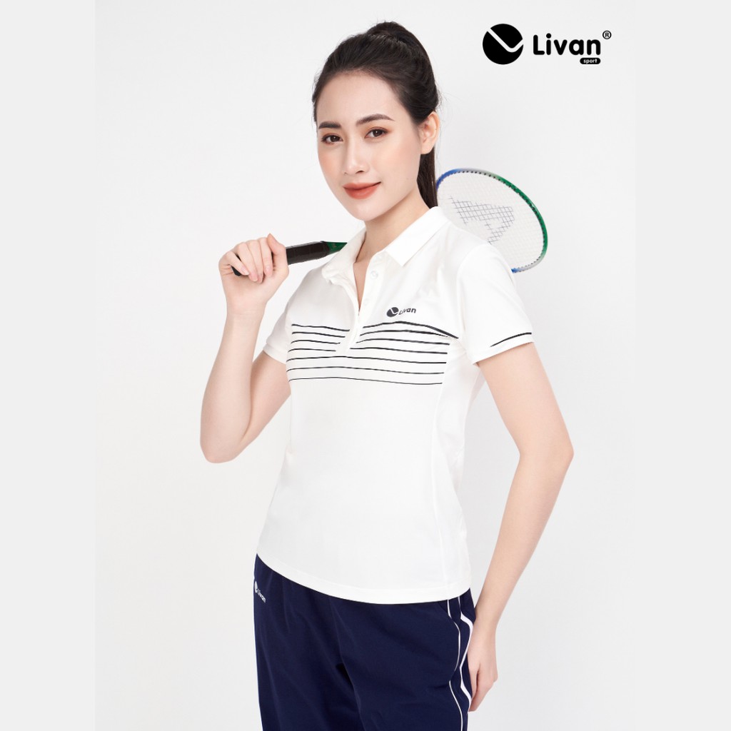 Áo Polo Nữ Kẻ Ngang 83 Livan Sport Chính Hãng