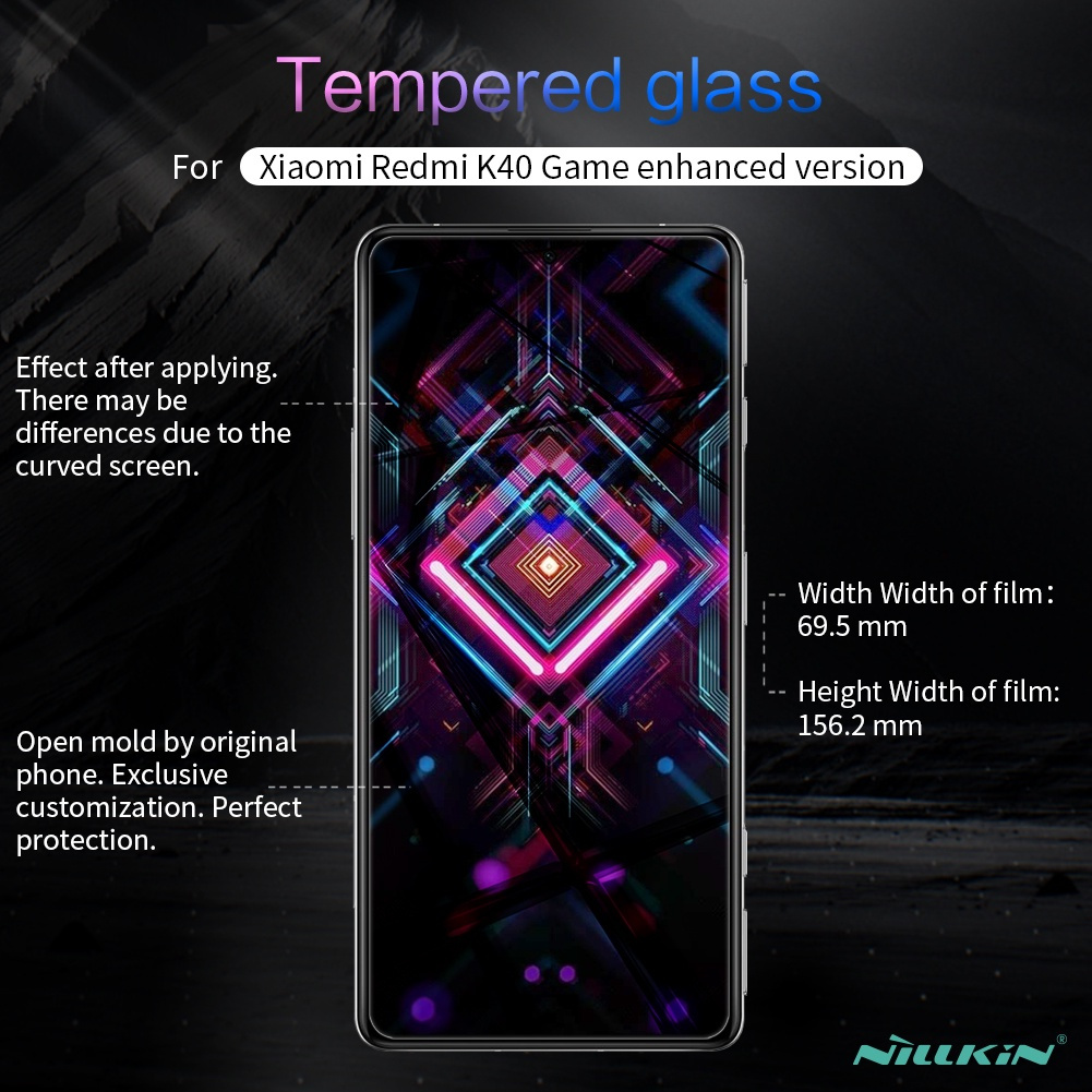 Kính cường lực Nillkin 2.5D H + Pro cho Xiaomi Redmi K40 Gaming chống lóa