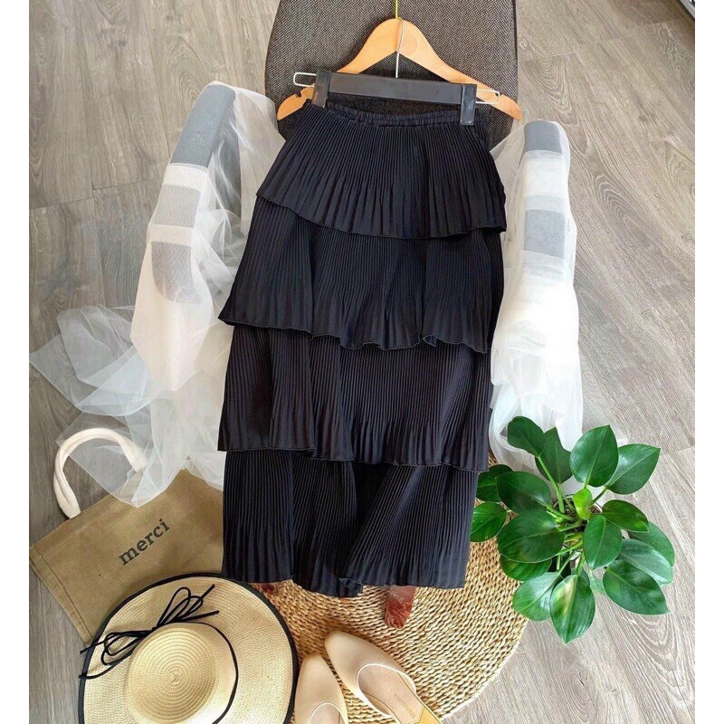 CHÂN VÁY 4 TẦNG SIÊU HOT Vải Sẽ Tự thẳng khi treo sào không cần ủi