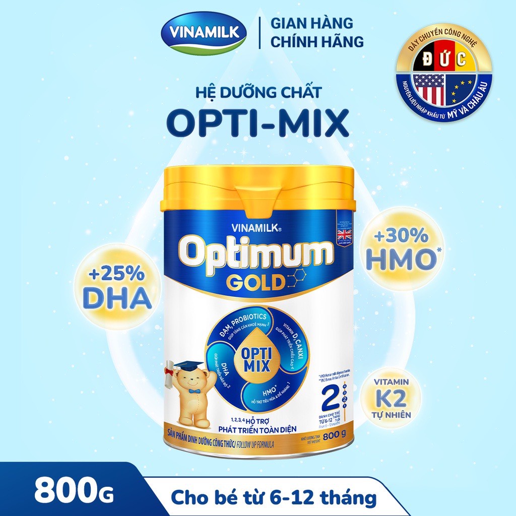Sữa Optimum Gold 2 loại bột 800g