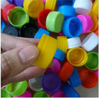 Túi 100 nút chai nắp chai nhựa màu sắc