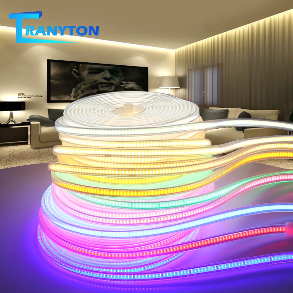 Dây Đèn LED COB 220V 8W / m 288 Bóng Chống Thấm Nước Linh Hoạt Có Phích Cắm