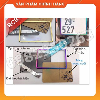 Bộ ốp biển số xe máy, xe điện Titan 7 màu, full bộ biển số