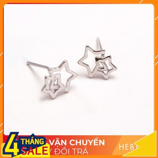 Bông hoa tai nữ bạc s925 cao cấp HEBT021 BH trọn đời [Hải Én Jewellry - trang sức vàng bạc đá quý cao cấp]
