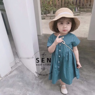 Váy baby doll thô mỏng bé gái- ảnh thật