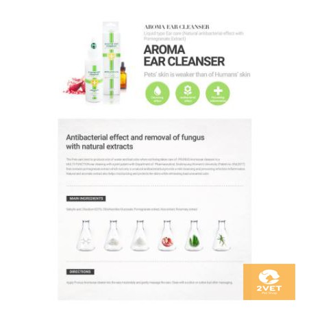 Nước Rửa Tai Vệ Sinh Tai Cho Chó Mèo Aroma Ear Cleanser 120ml – Giúp Làm Sạch Vùng Tai Cho Thú Cưng – Kháng Khuẩn