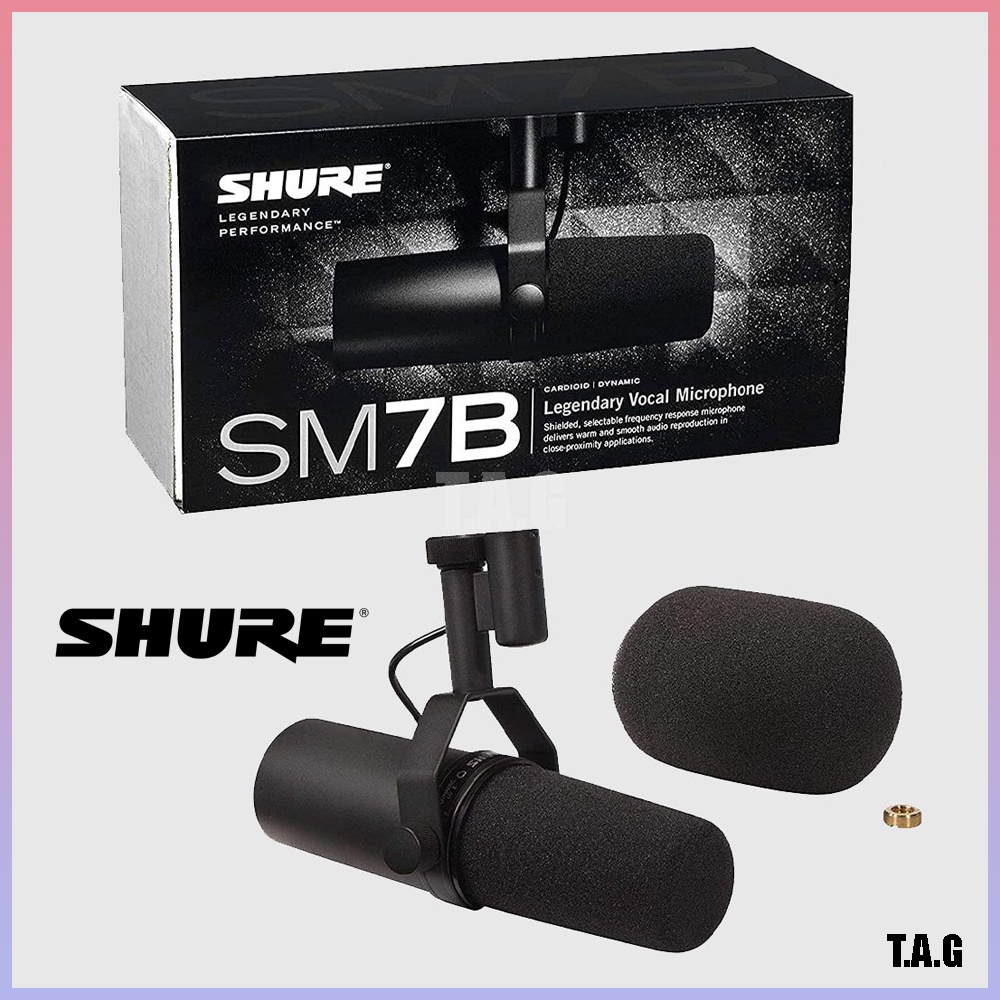 Micro Shure SM7B Chuyên Nghiệp Sử Dụng Cho Phòng Thu, Nhạc Cụ, Livestream, Podcast Chính Hãng