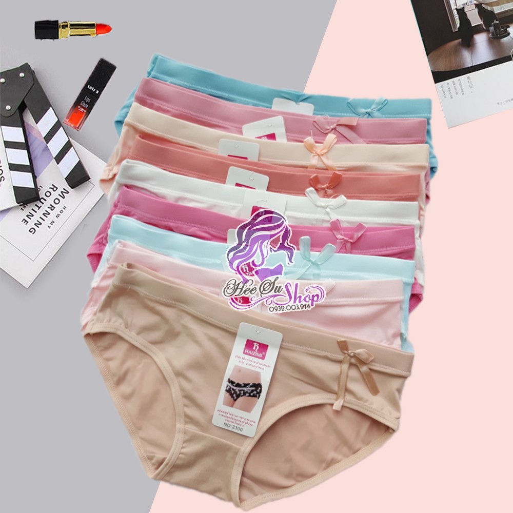 Set 5 Quần lót nữ lưng thấp, quần lót cotton kháng khuẩn đẹp sexy co dãn 4 chiều mặc thoải mái mã 2300, size 30-40kg