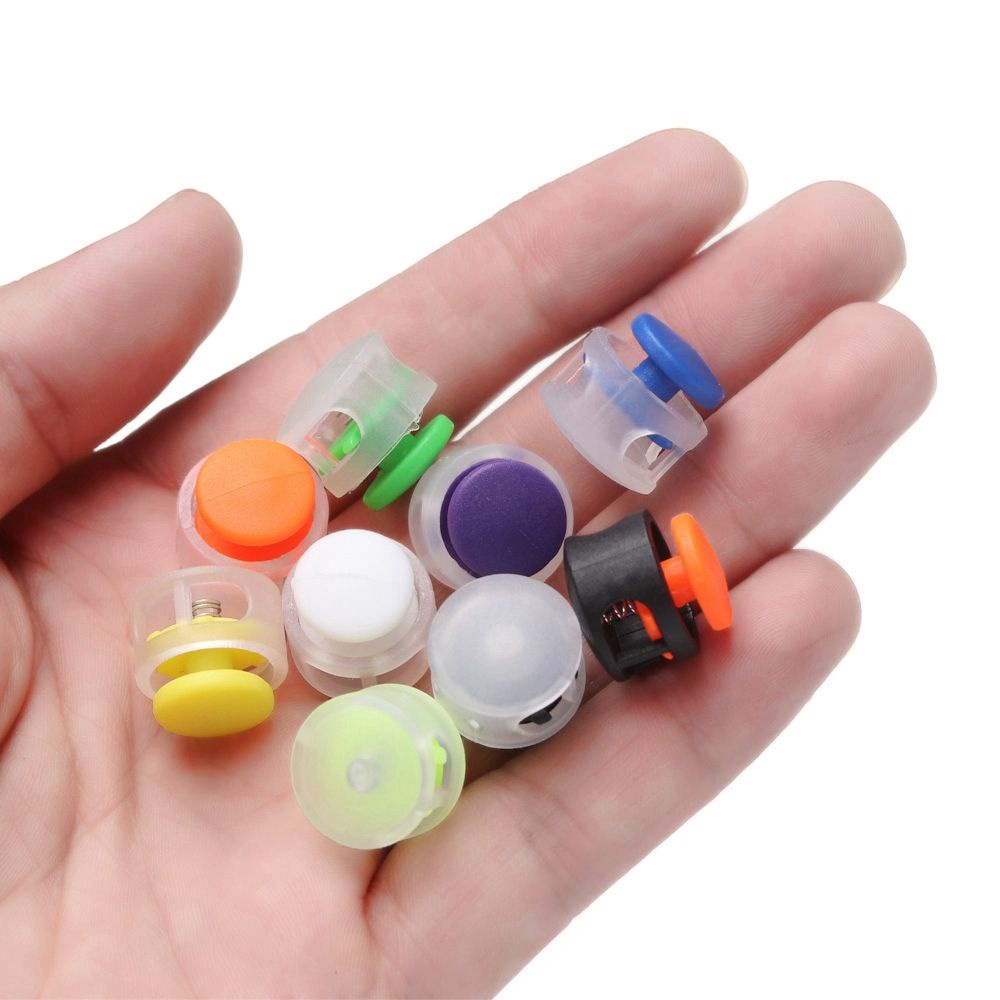Set 10 nút chặn dây bằng nhựa 7mm x 17 x 16mm chuyên dụng