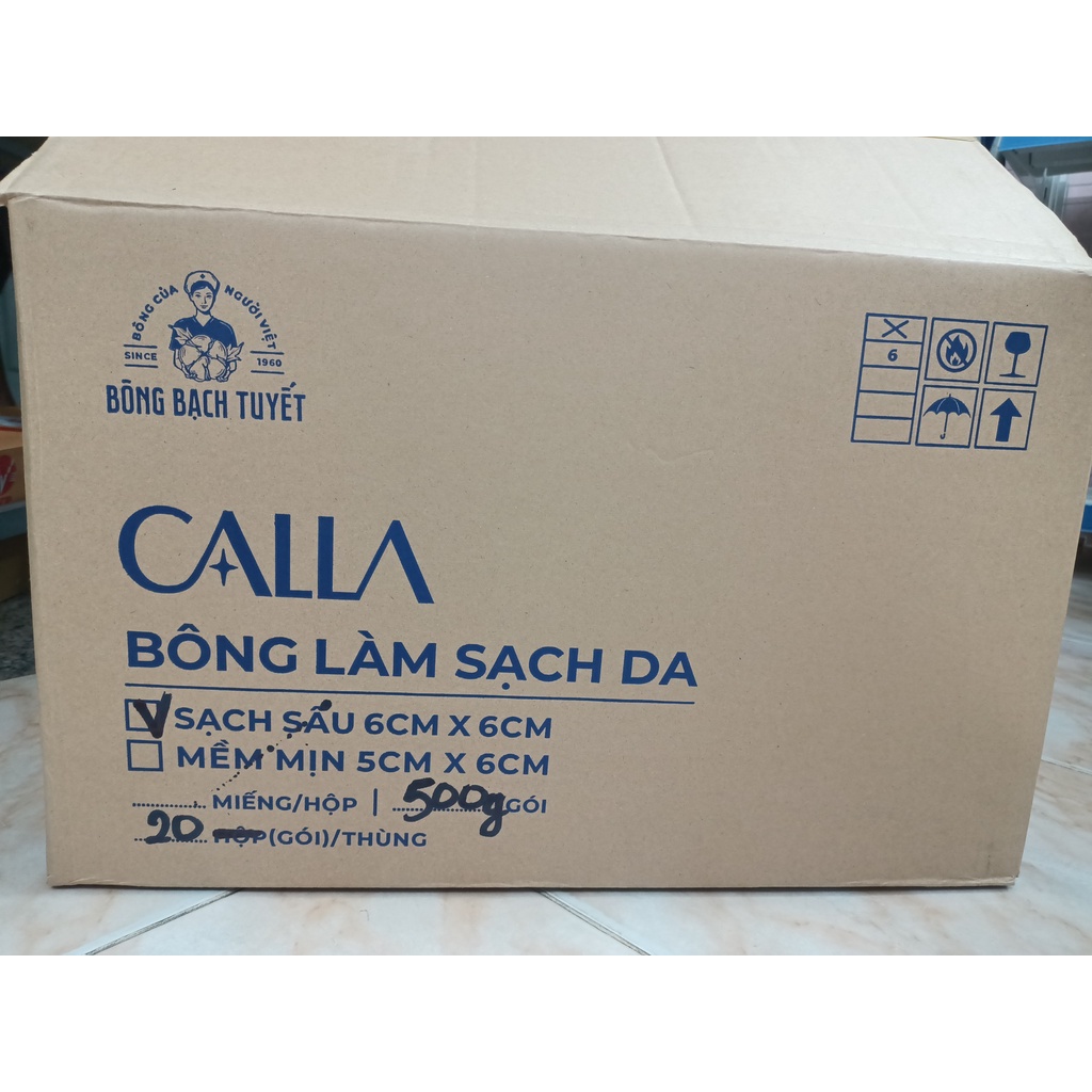 Bông tẩy trang chuyên sâu Bạch Tuyết  NHÃN CALLA -GÓI 500G/1KG