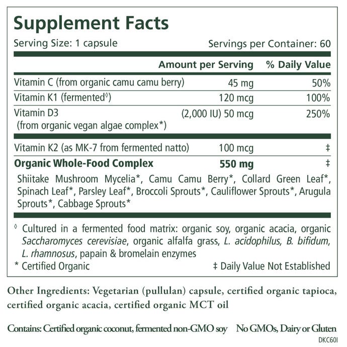 [PURE SYNERGY] Vitamin D3, K2 từ thực vật hữu cơ Pure Synergy Hộp 60 viên