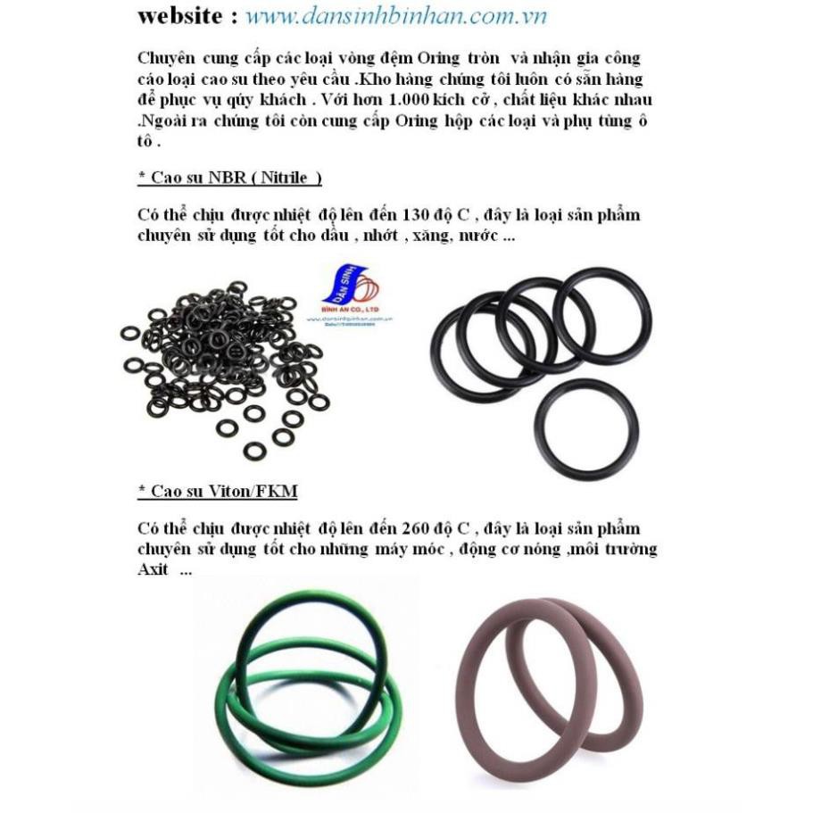 Dày 4mm * (150mm đến 250mm ,Đường kính trong) Gioăng cao su NBR70