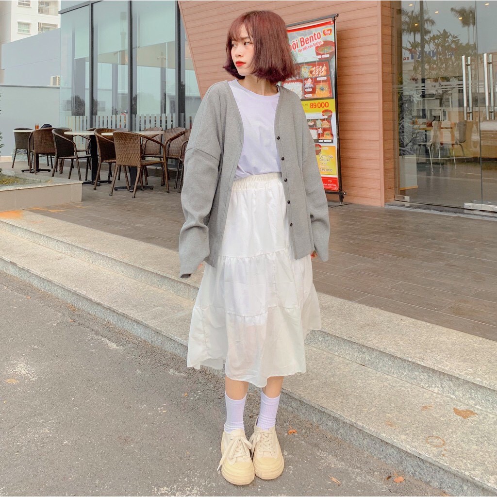 Áo Khoác Cardigan Hàn Trơn Form Rộng Ulzzang