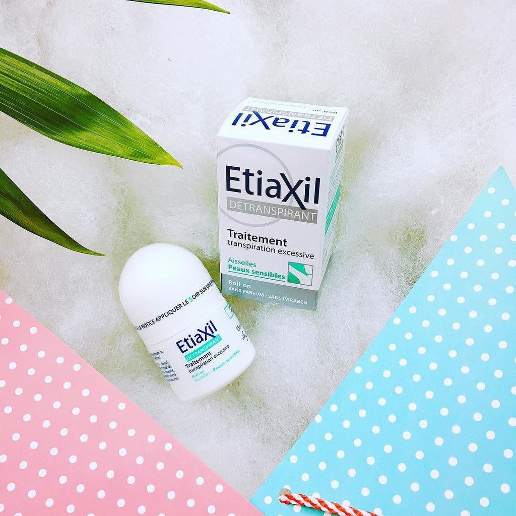 Lăn khử mùi Etiaxil Détranspirant Aisselles Peaux Sensibles 15ml (cho da hỗn hợp, da nhạy cảm)+ tặng mặt nạ 3W Clinic