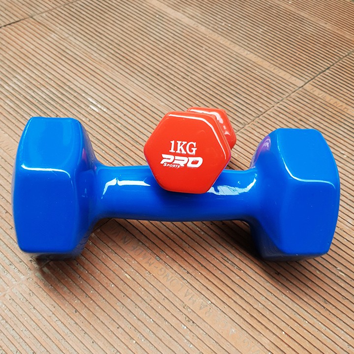 TẠ TAY BỌC CAO SU CHÍNH HÃNG LOẠI 1KG - GIAO MÀU NGẪU NHIÊN