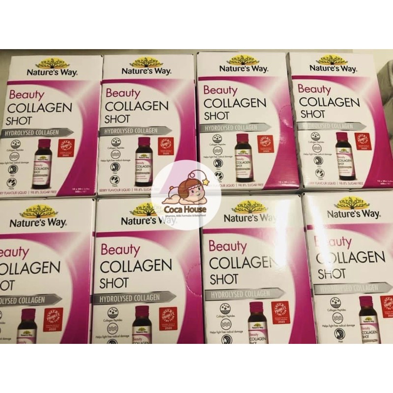 NATURE’S WAY BEAUTY COLLAGEN SHOT 10 ỐNG✅ ĐỦ BILL, TEM CHEMIST, HOT PRICE✅ Đẹp da, màu da đều | Thế Giới Skin Care