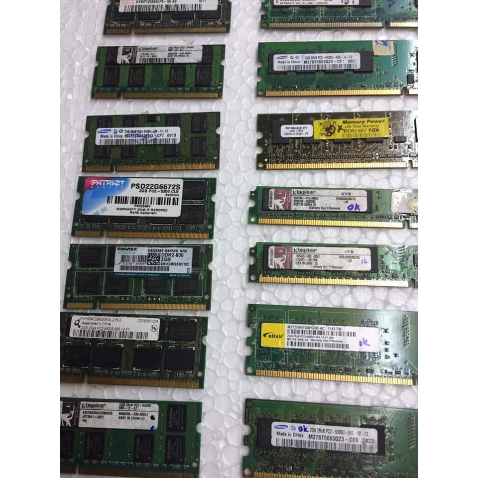 Ram DDRam DDR2 1G 2G Máy tính PC Laptop PC667 800