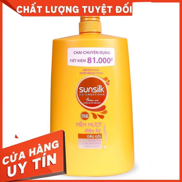 [chính hãng] Dầu gội Sunsilk-1400gr màu đen và màu vàng :Óng mượt rạng ngời  ngăn rụng, phuc hồi mềm mượtơ (hàng công ty