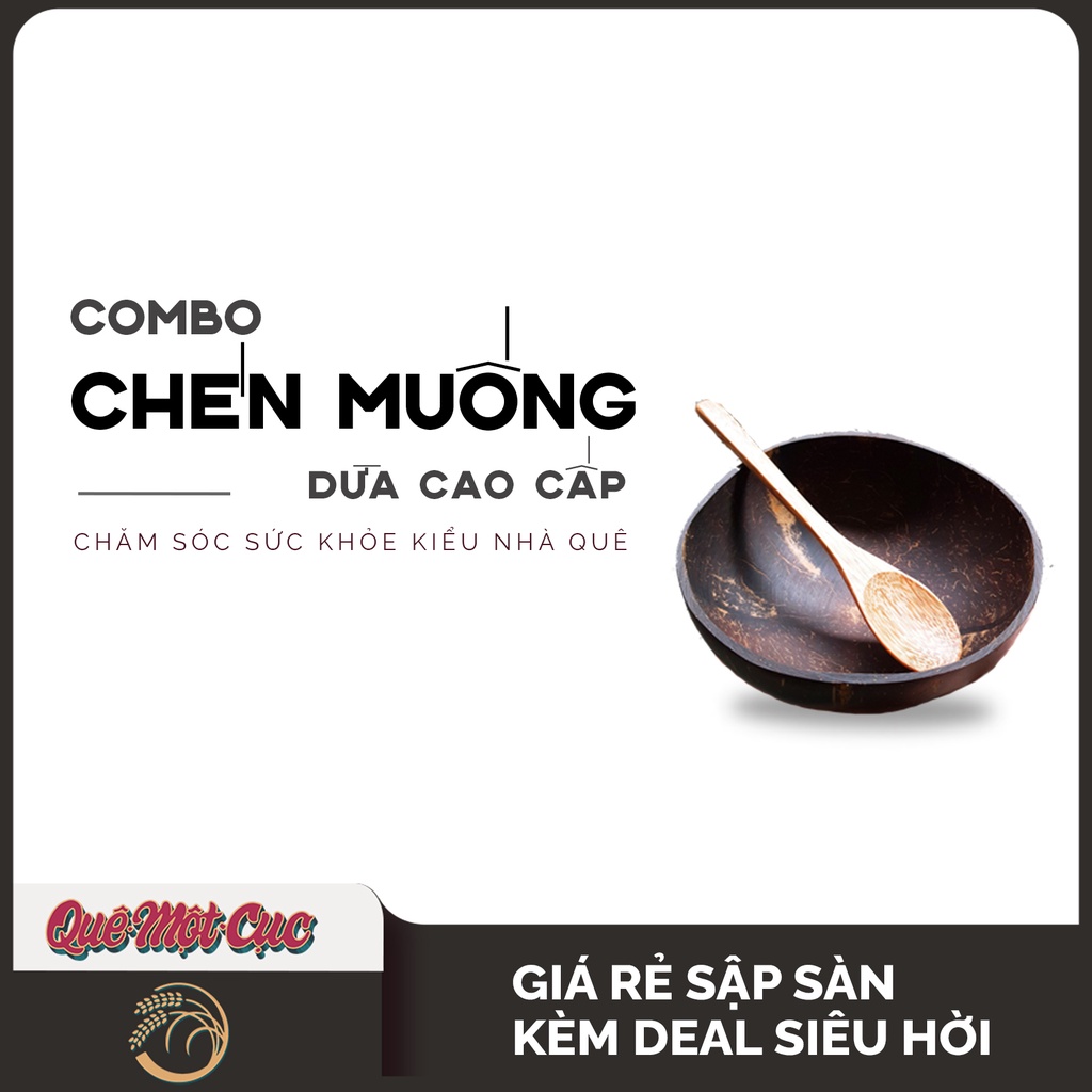 BÁT CHÉN DỪA (RẺ  SẬP SÀN) GÁO, MUỖNG GỖ DỪA 100% THIÊN NHIÊN, QUÊ MỘT CỤC 1 CÁI GÁO DỪA